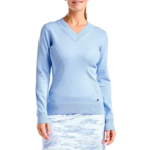 Nivo Women'S Nicole V-Neck Sweater - Gentle Blue Own Every Step The Fast Lane Choice