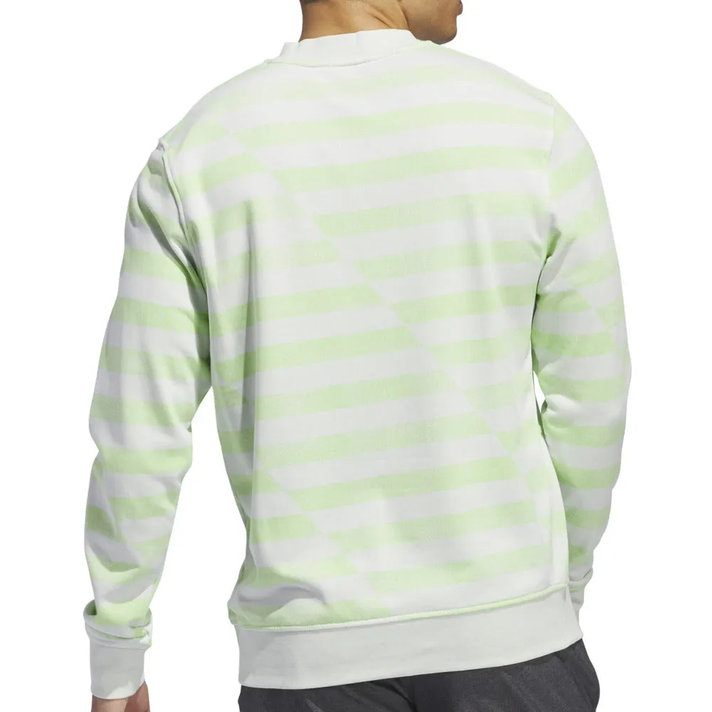 Walk Loud Move Like You Mean It Adidas Printed Crew Neck Pullover - Crystal Jade/Green Spark