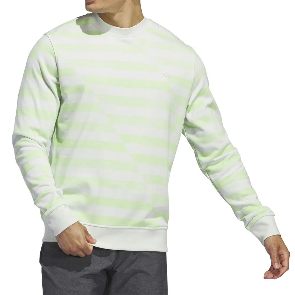 All Eyes on You Adidas Printed Crew Neck Pullover - Crystal Jade/Green Spark