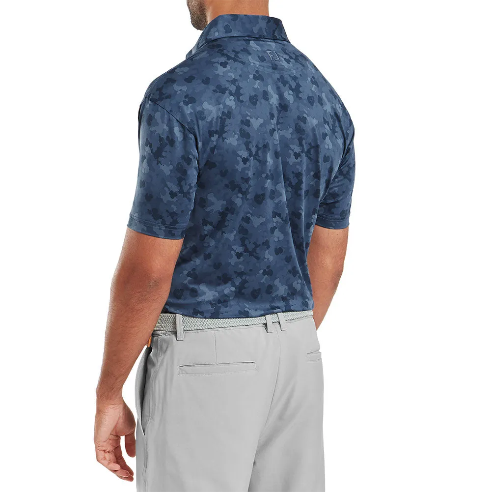 Footjoy Pop Camo Lisle Polo Shirt - Dark Denim Easter Sale Black Friday Offer