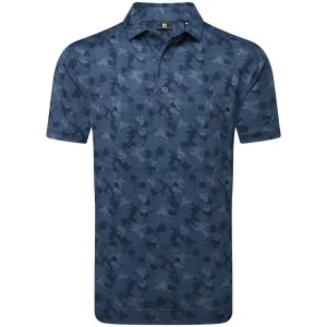Footjoy Pop Camo Lisle Polo Shirt - Dark Denim All Saints' Day Sale Economical