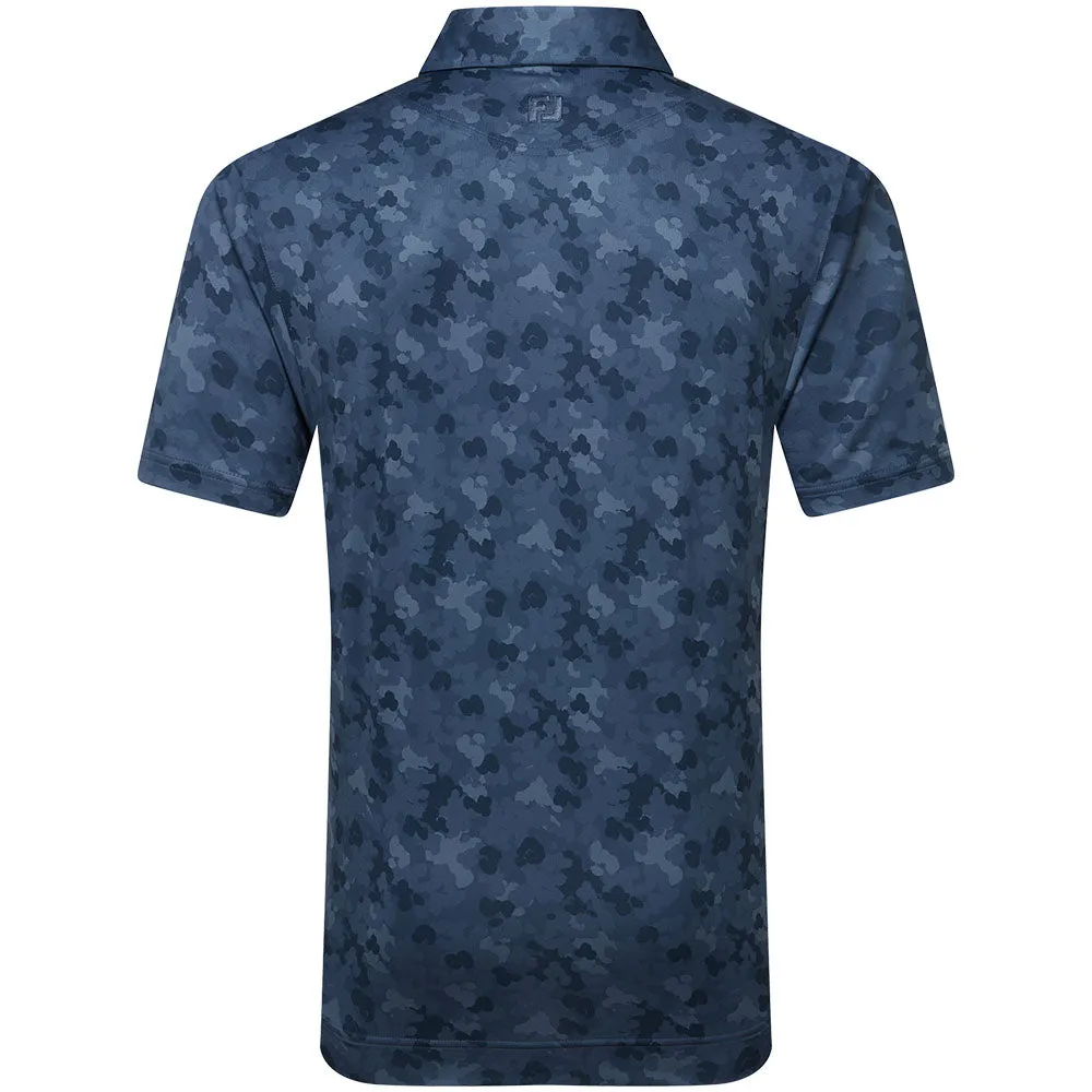 Footjoy Pop Camo Lisle Polo Shirt - Dark Denim Empower Your Journey