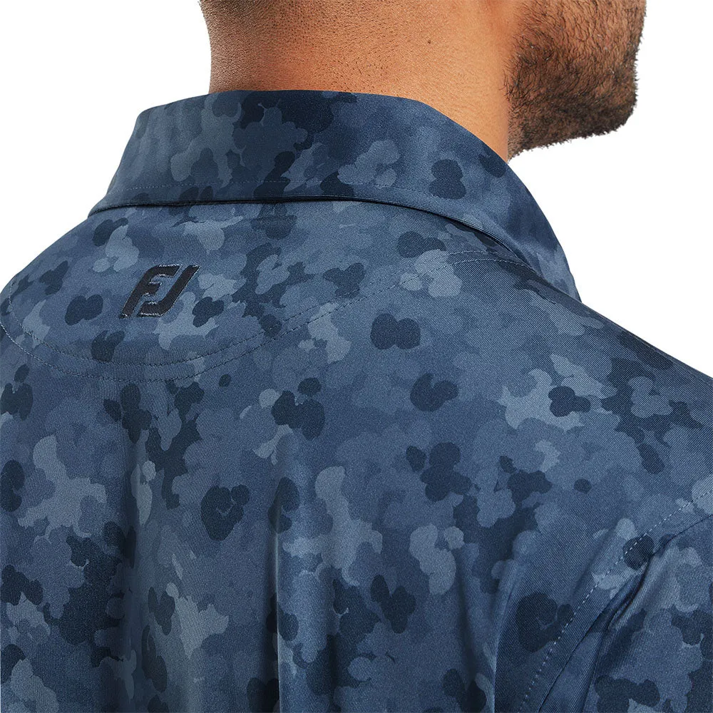 Footjoy Pop Camo Lisle Polo Shirt - Dark Denim Budget Friendly