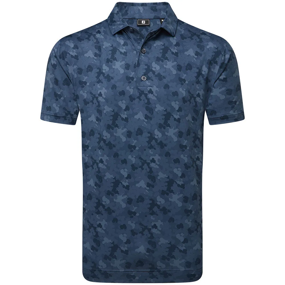 Footjoy Pop Camo Lisle Polo Shirt - Dark Denim All Saints' Day Sale Economical