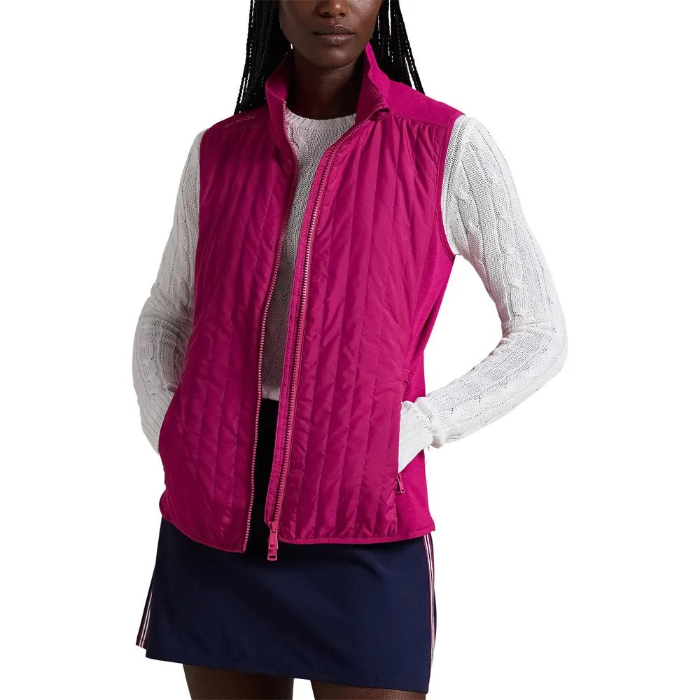 Rlx Ralph Lauren Women'S Cool Wool Hybrid Performance Vest - Fuchsia Berry Built to Move You Clearance Sale