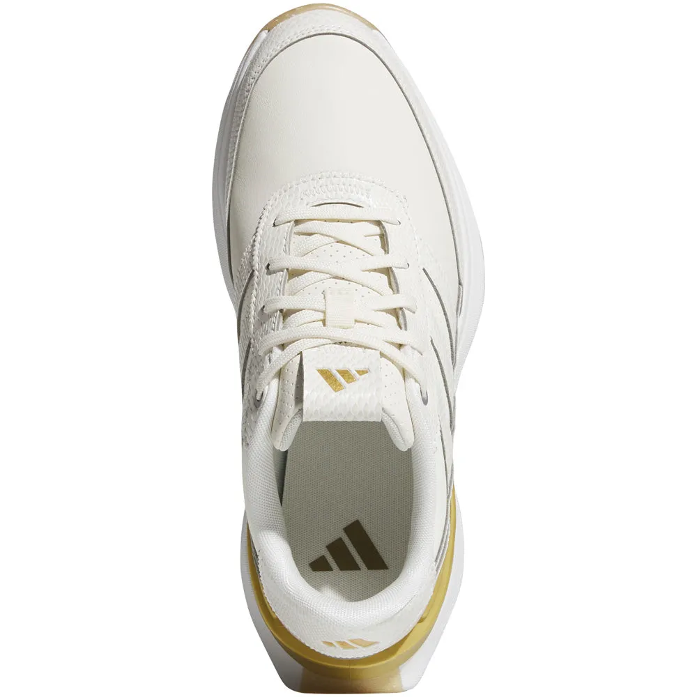 Built to Perform No Limits, Just Style Adidas S2G Leather Spikeless Ladies Waterproof Shoes - Off White/Gold Metallic/Gum 4