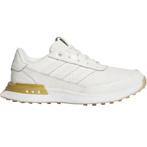Adidas S2G Leather Spikeless Ladies Waterproof Shoes - Off White/Gold Metallic/Gum 4 Big Savings