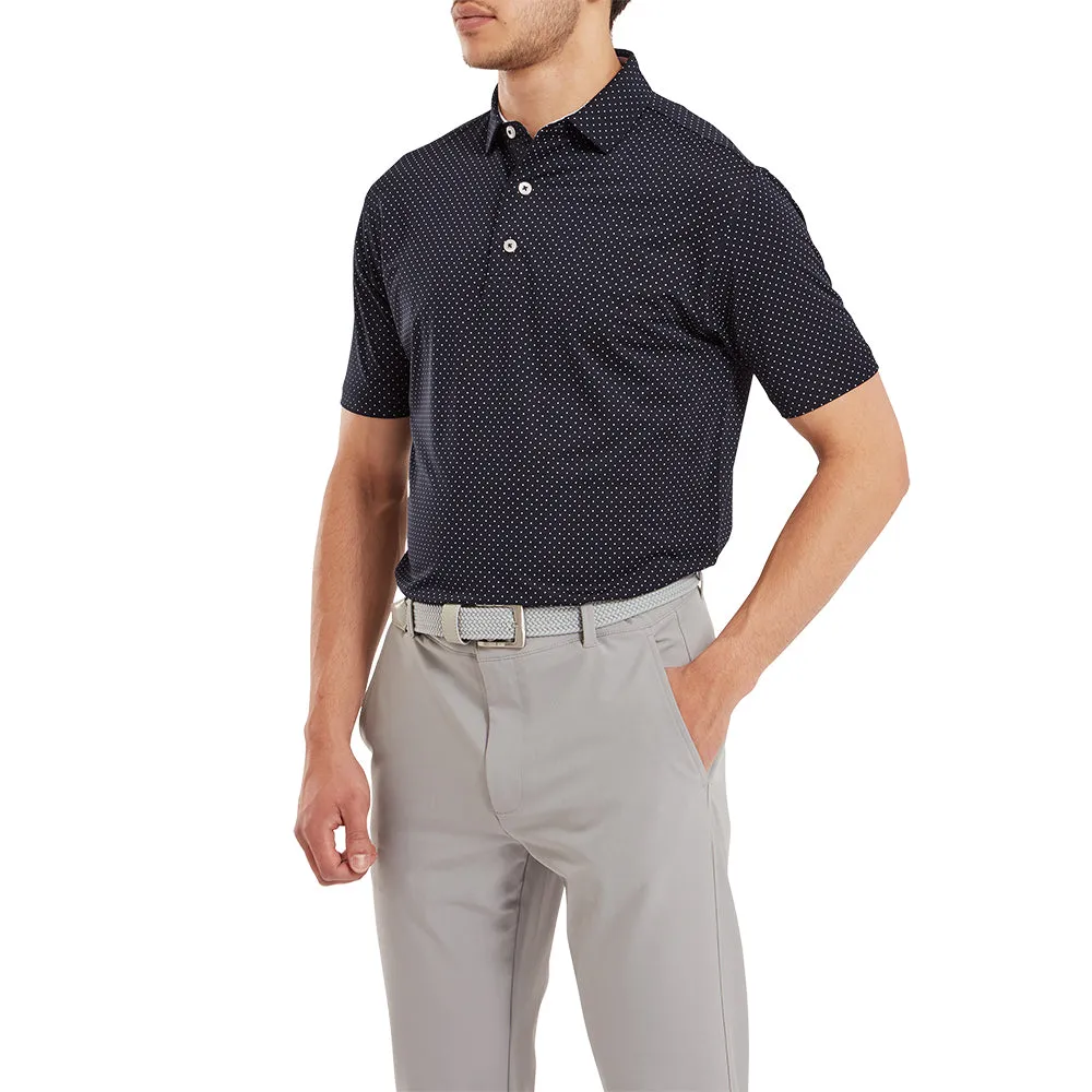 Style Meets Power New Year's Eve Sale Footjoy Stretch Lisle Dot Print Polo Shirt - Navy/White