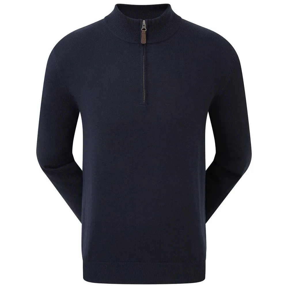 Footjoy Wool Blend 1/2 Zip Pullover - Navy Flash Sale Own the Vibe