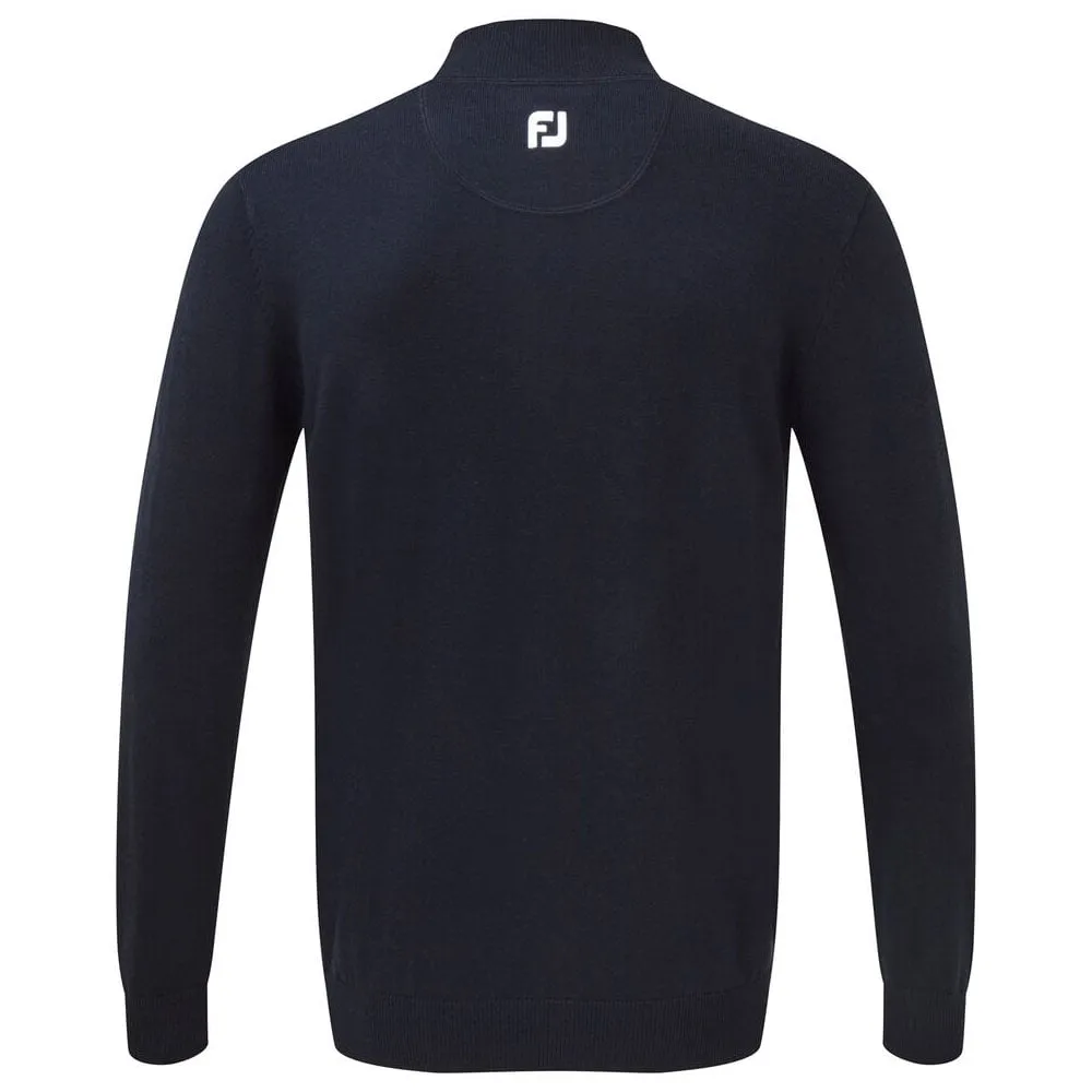 Walk with Power Footjoy Wool Blend 1/2 Zip Pullover - Navy