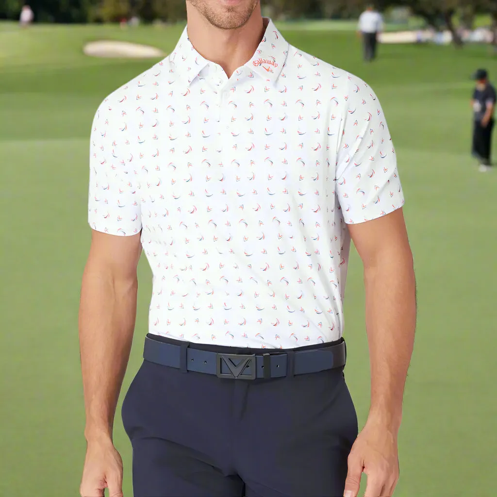 Callaway Swing Chev Polo Shirt - Bright White Hit Your Next Level