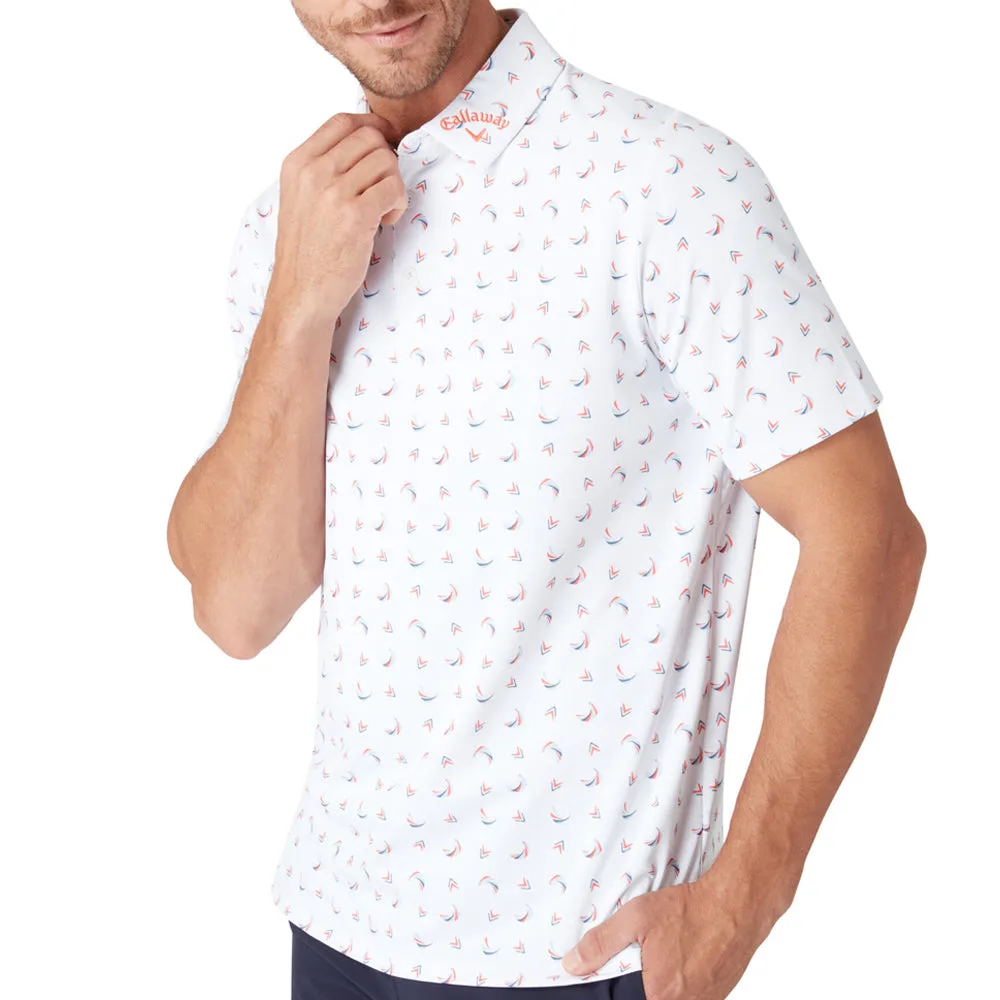 Callaway Swing Chev Polo Shirt - Bright White Born to Stand Out The Fast Lane Choice