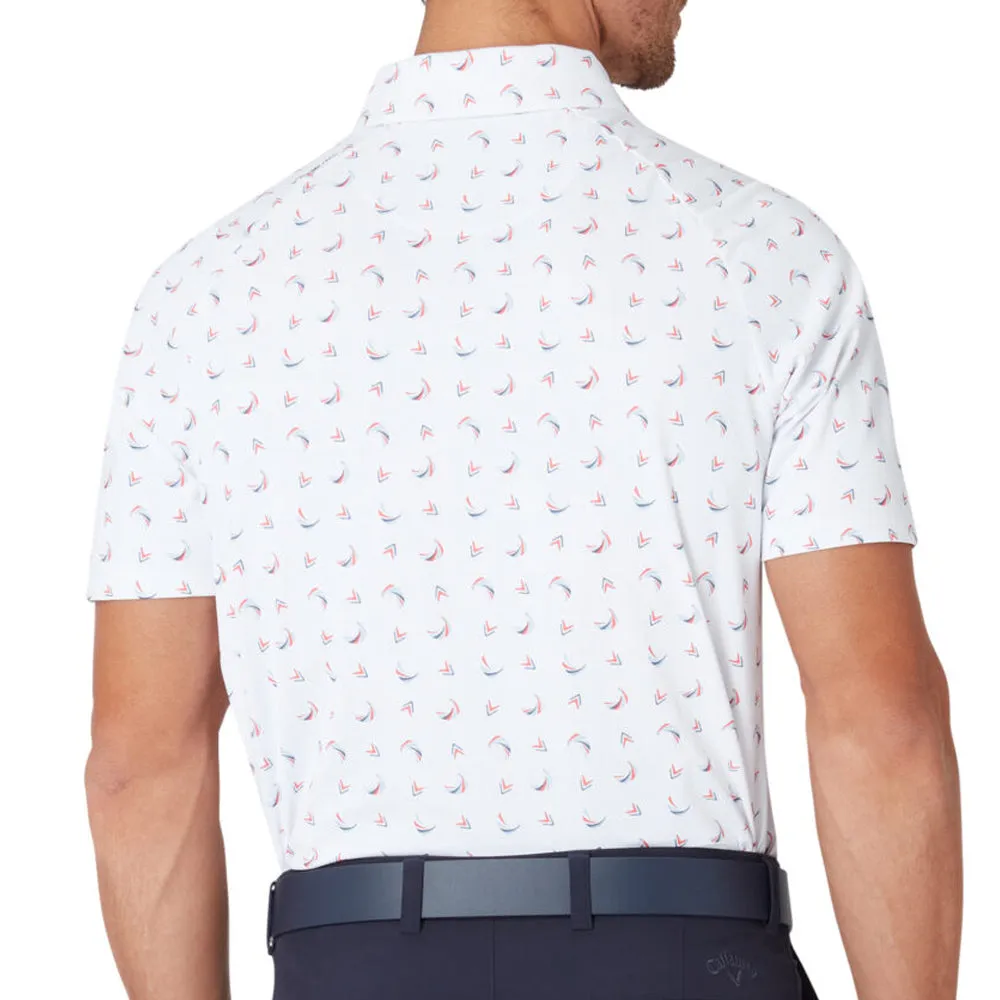 Stay in Motion Callaway Swing Chev Polo Shirt - Bright White