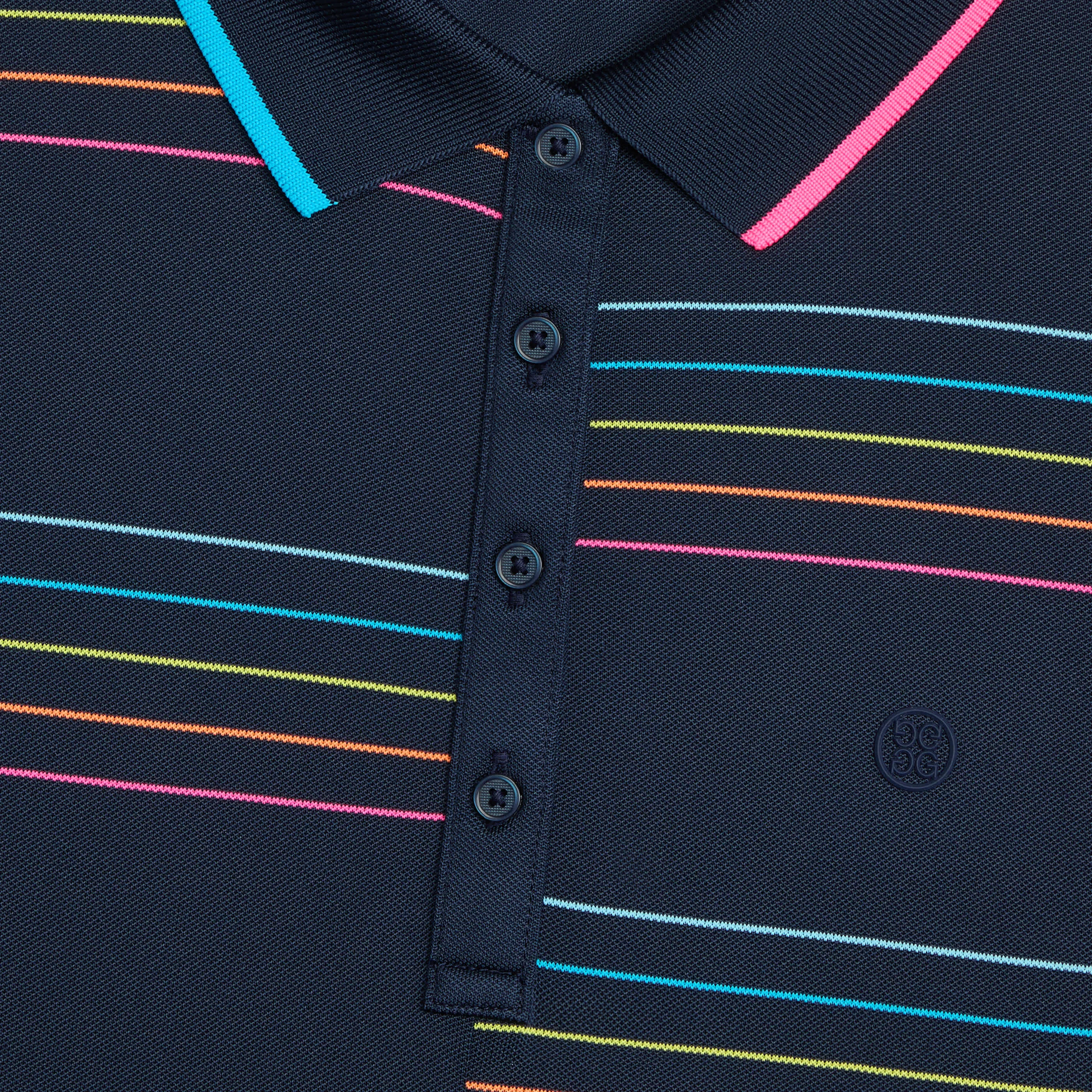 G/Fore Women'S Split Stripe Tech Pique Sleeveless Golf Polo Shirt - Twilight Black Friday Sale
