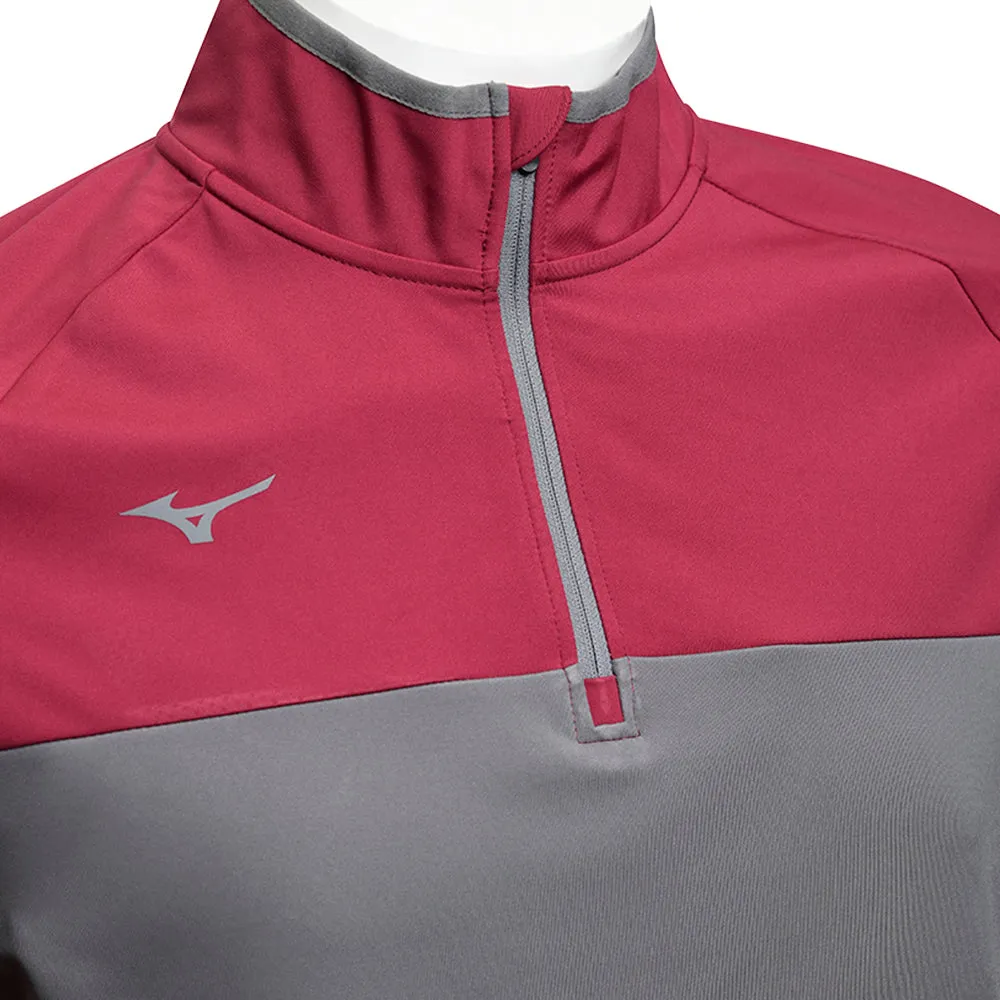 Back To School Sale Feel the Energy Mizuno Link 1/4 Zip Pullover - Burgundy