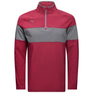 Exclusive Deal Step into the Beat Mizuno Link 1/4 Zip Pullover - Burgundy