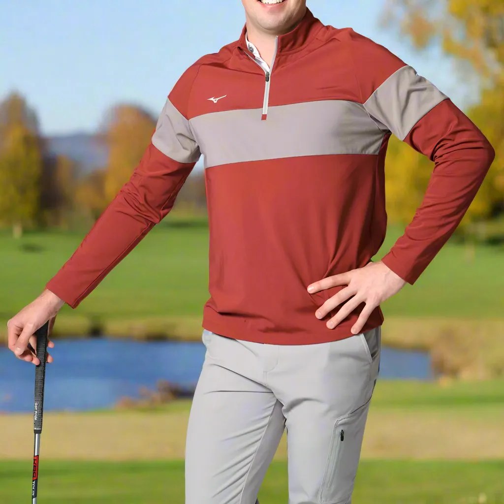 Push Beyond Limits Mizuno Link 1/4 Zip Pullover - Burgundy