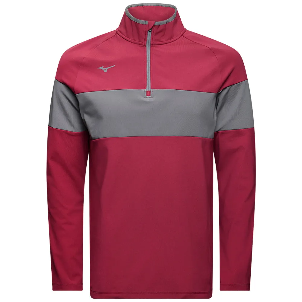 Exclusive Deal Step into the Beat Mizuno Link 1/4 Zip Pullover - Burgundy
