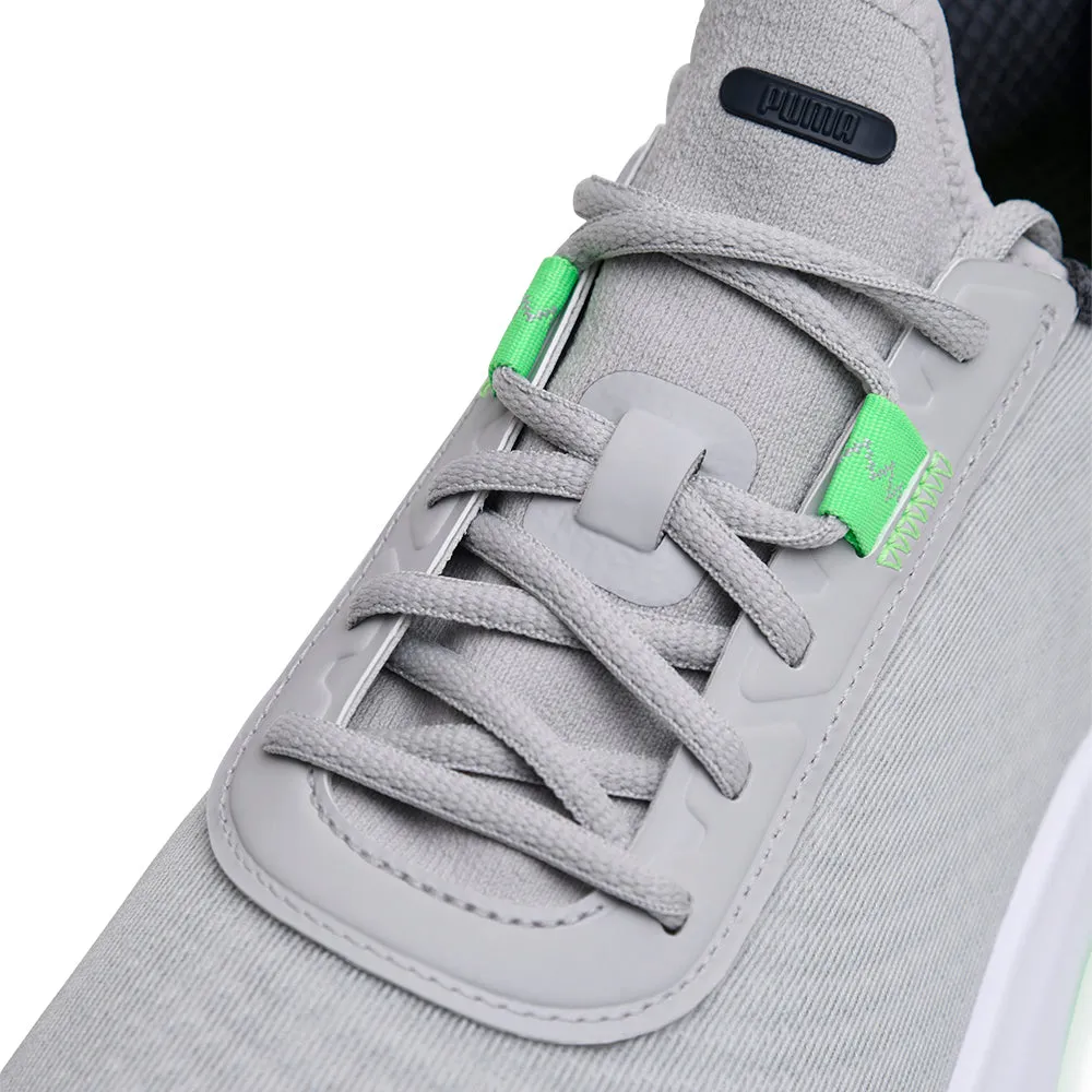 Puma Fusion Crush Sport Spikeless Waterproof Shoes - Ash Gray/Strong Gray/Fluro Green Pes Special Offer Own Every Step