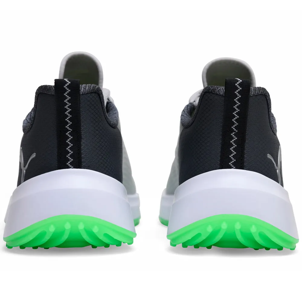 Stay in Motion Step into the Beat Puma Fusion Crush Sport Spikeless Waterproof Shoes - Ash Gray/Strong Gray/Fluro Green Pes