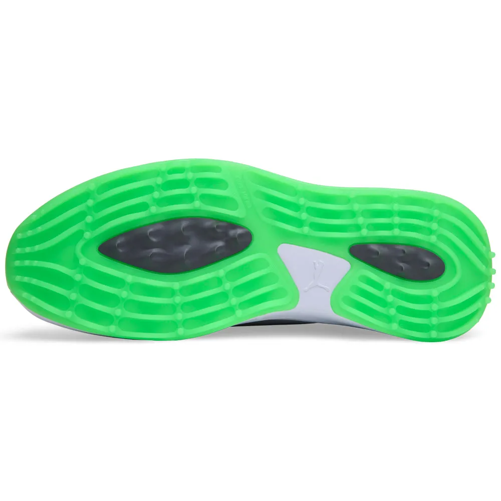 Loud Looks, Smooth Moves Puma Fusion Crush Sport Spikeless Waterproof Shoes - Ash Gray/Strong Gray/Fluro Green Pes