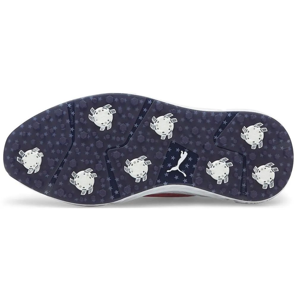 Valentine's Day Sale Limited Time Offer Puma Ignite Articulate Ltd Edition Love H8 Spiked Waterproof Shoes - White/Silver/Ski Patrol