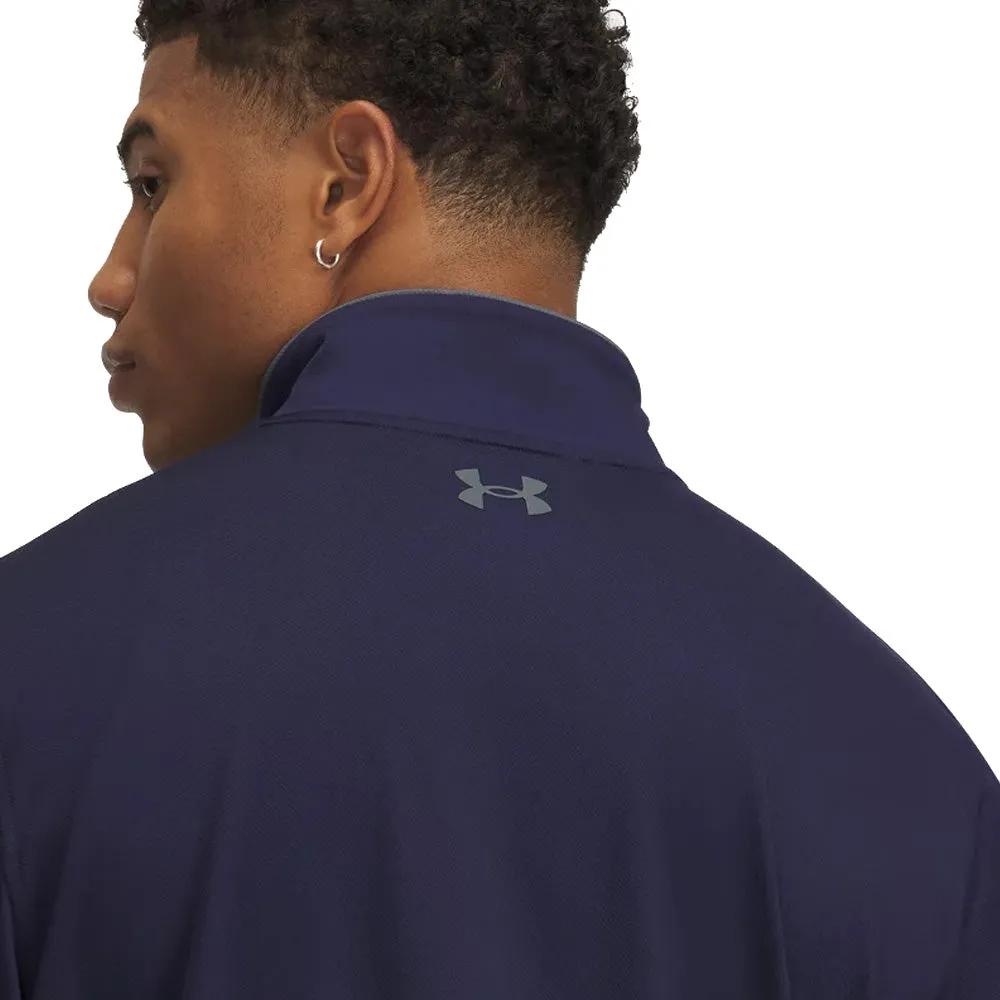 Chase What Moves You Not for the Ordinary Under Armour Matchplay 1/4 Zip Pullover - Midnight Navy/Pitch Gray