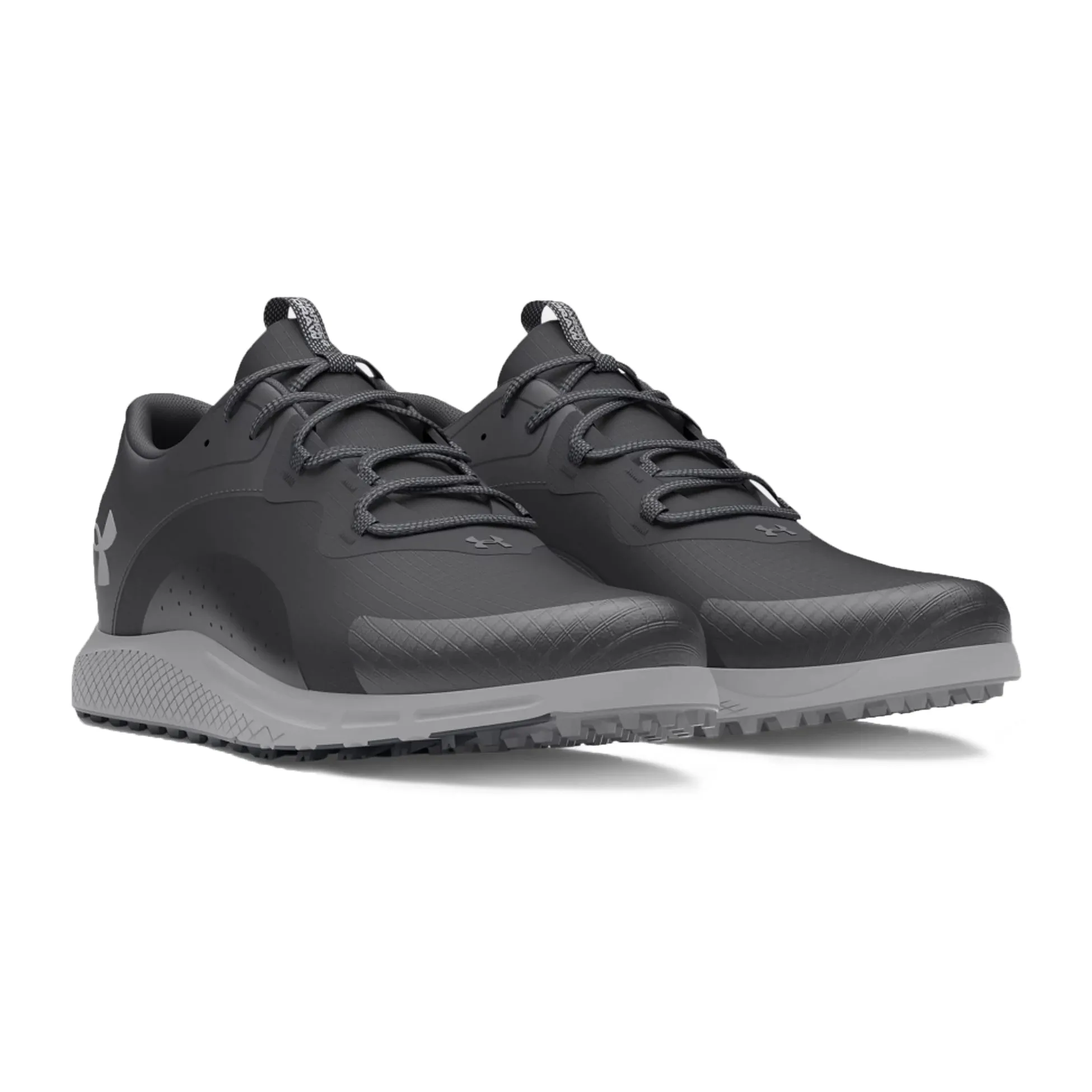 Back To School Sale Great Value Under Armour Charged Draw 2 Spikeless Golf Shoes - Black/Mod Grey