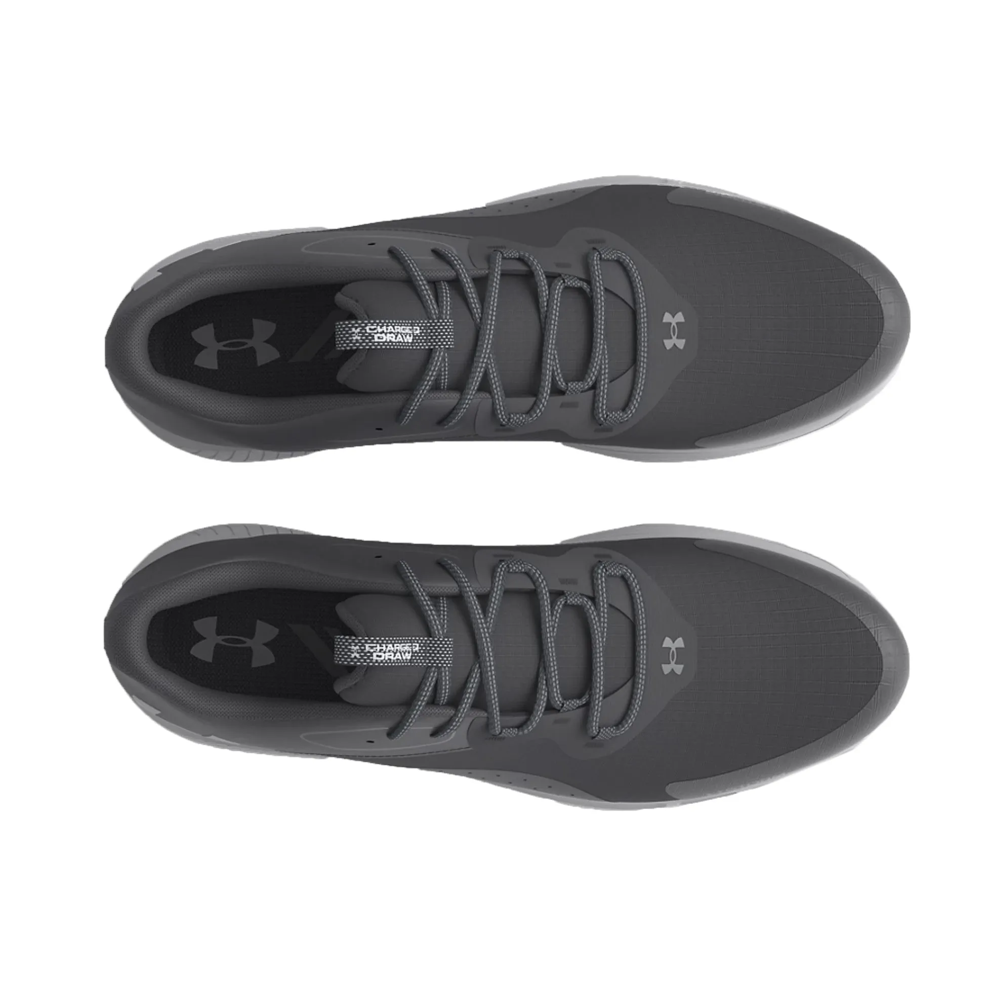 Under Armour Charged Draw 2 Spikeless Golf Shoes - Black/Mod Grey Engineered for Speed