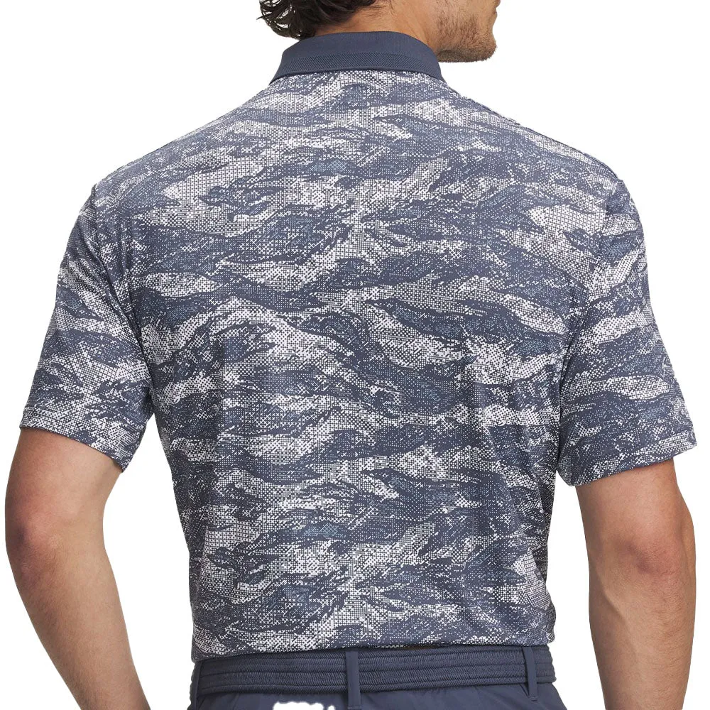 Under Armour Drive Chill Printed Polo Shirt - Downpour Grey/White/Midnight Navy Black Friday Deal Built to Move You