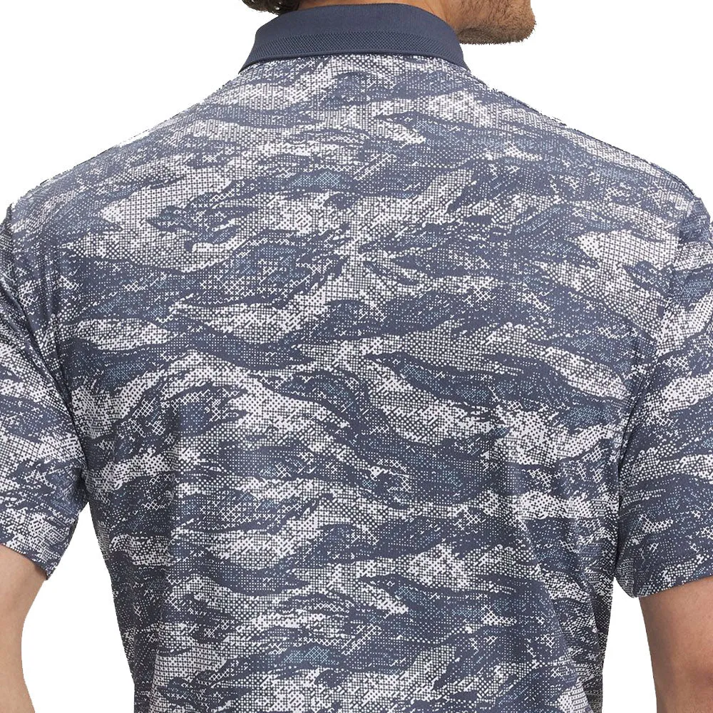 Under Armour Drive Chill Printed Polo Shirt - Downpour Grey/White/Midnight Navy Break Boundaries Move Beyond Ordinary