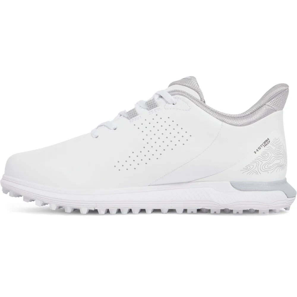 Feel the Energy Under Armour Drive Fade Ladies Spikeless Waterproof Shoes - White/Distant Gray/Metallic Silver