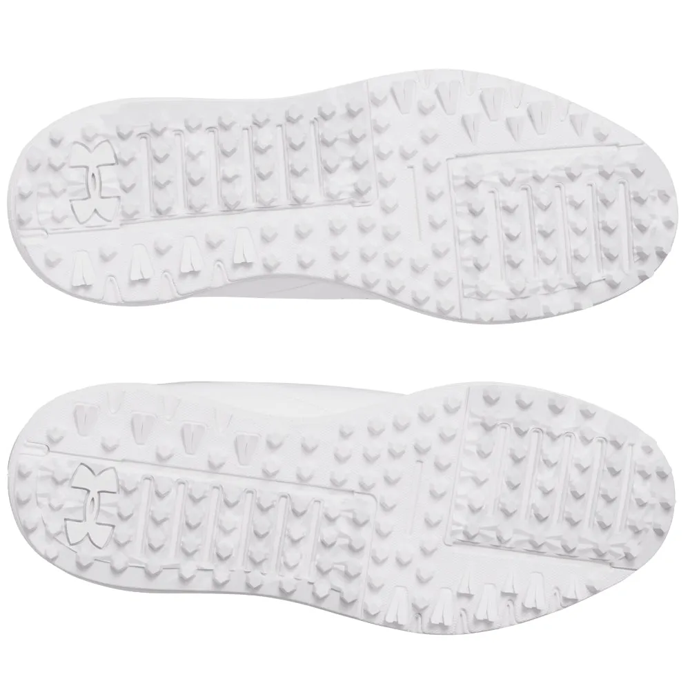 Walk Loud Under Armour Drive Fade Ladies Spikeless Waterproof Shoes - White/Distant Gray/Metallic Silver