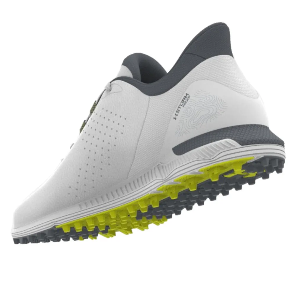 Under Armour Drive Fade Spikeless Waterproof Shoes - White/White/Titan Grey Confidence Starts Here