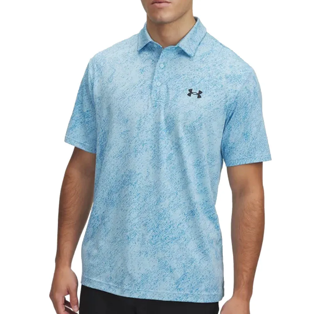 Sweetest Day Sale Under Armour Drive Jacquard Polo Shirt - Stream/Ether Blue/Black