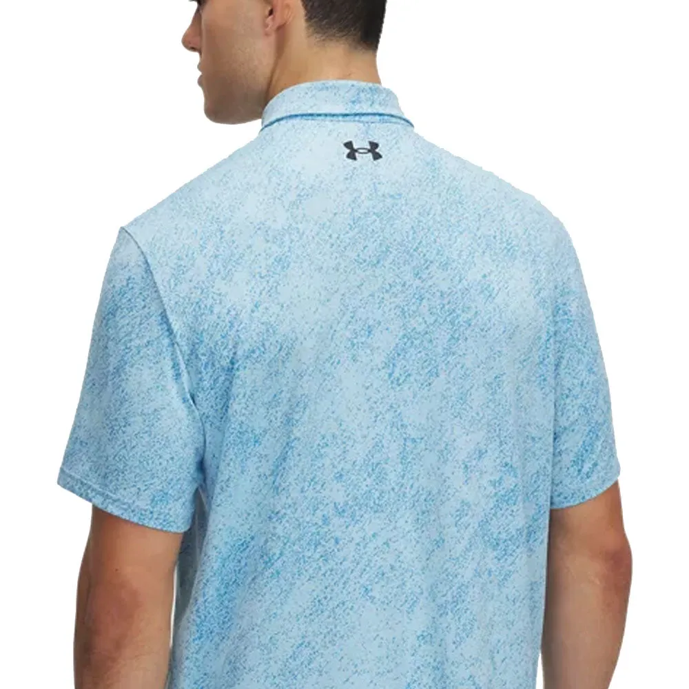 Under Armour Drive Jacquard Polo Shirt - Stream/Ether Blue/Black Designed to Dominate Black Friday Deal