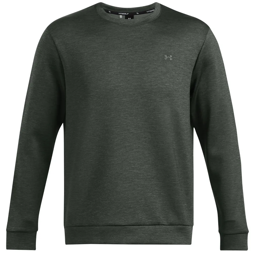 Be Unstoppable Under Armour Drive Midlayer Crewneck Pullover - Forest Green/Nordic Green