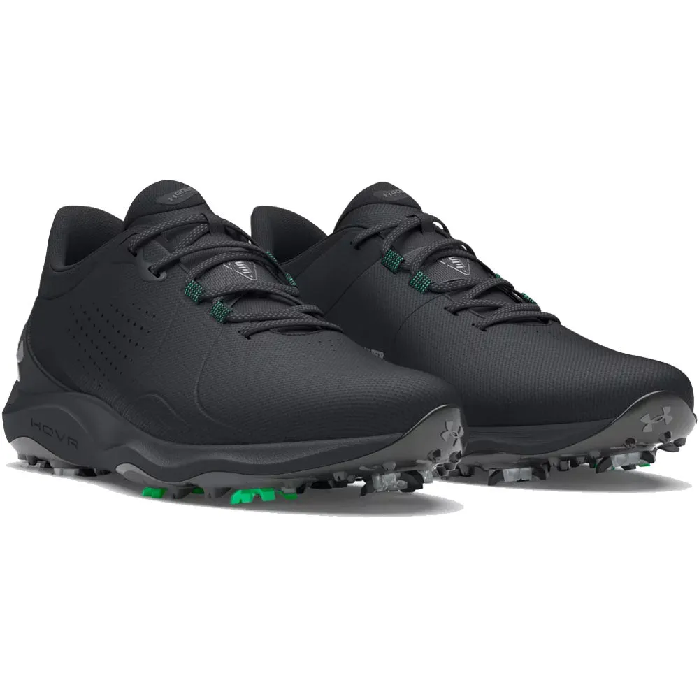 Under Armour Drive Pro Spiked Waterproof Shoes - Black/Black/Metallic Gun Engineered for Speed