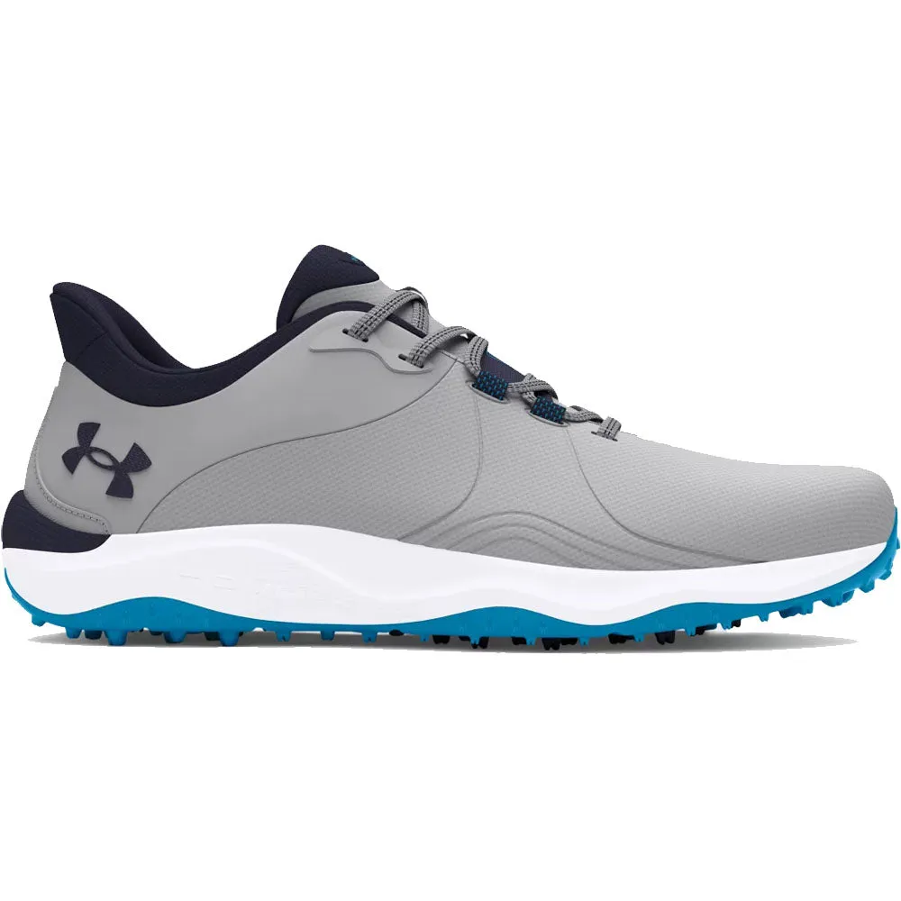 Under Armour Drive Pro Spikeless Waterproof Shoes - Mod Gray/Capri/Midnight Navy Great Value Engineered for Speed