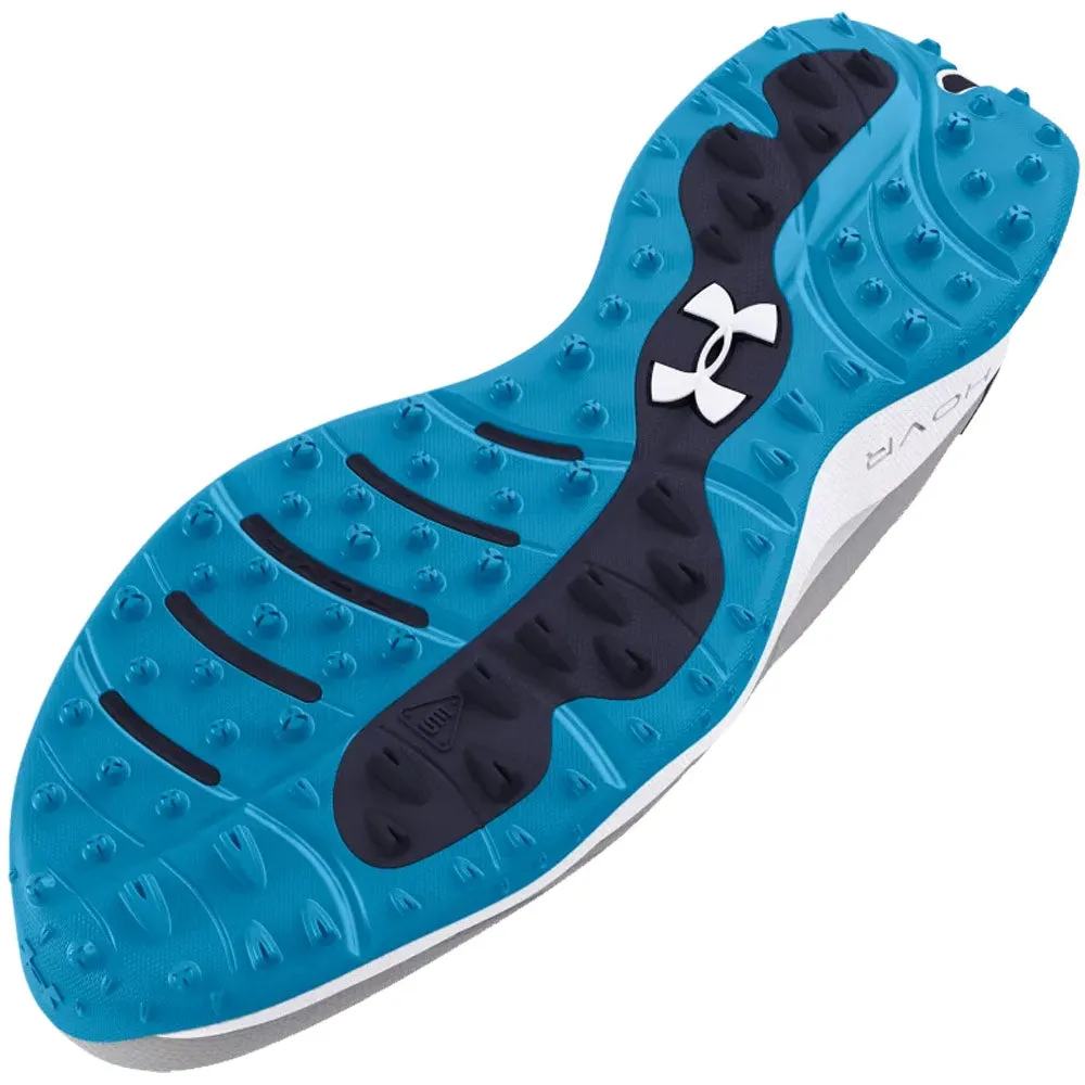 Under Armour Drive Pro Spikeless Waterproof Shoes - Mod Gray/Capri/Midnight Navy Dare to Lead