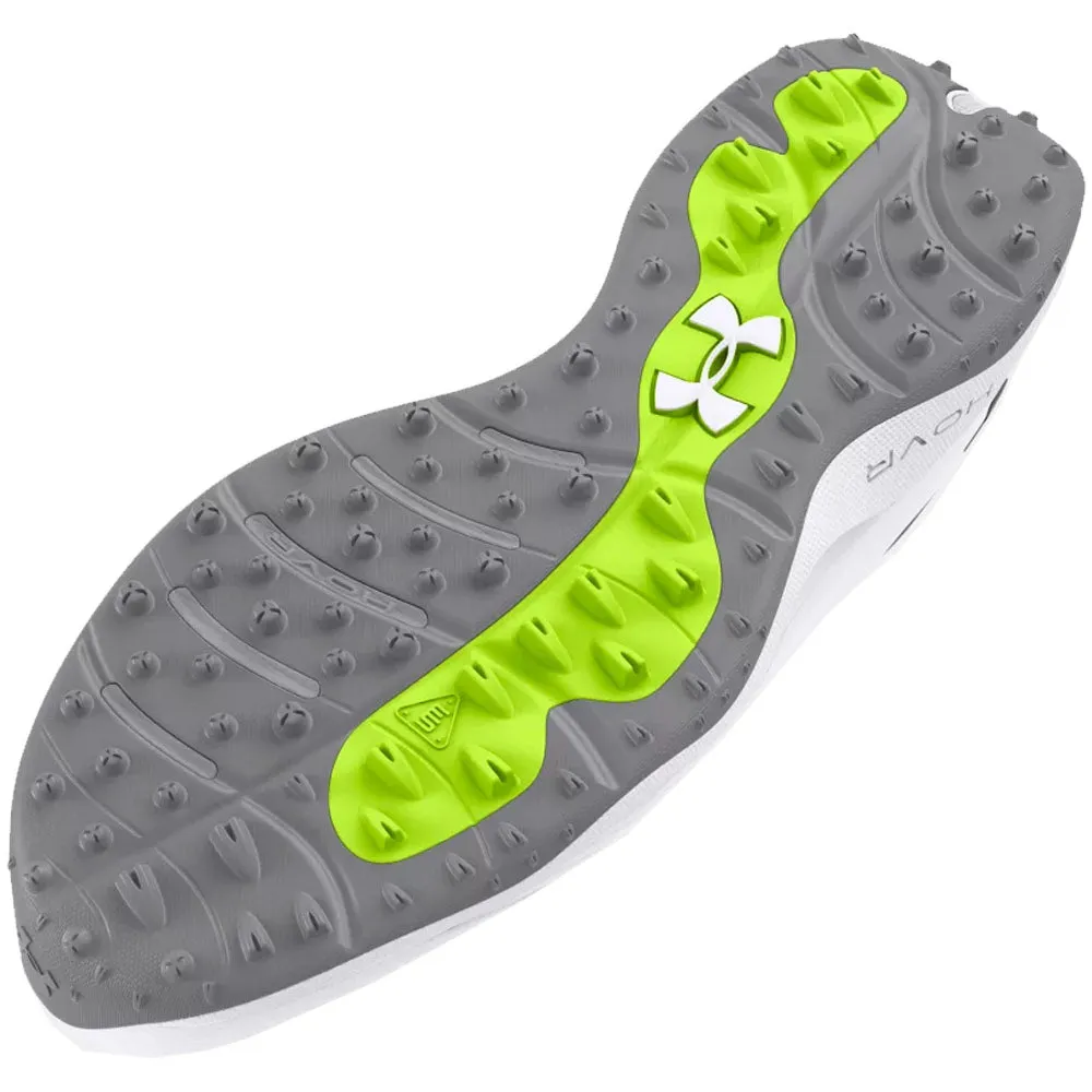 Made to Move Define Your Own Way Under Armour Drive Pro Spikeless Waterproof Shoes - White/White/Metallic Gun M