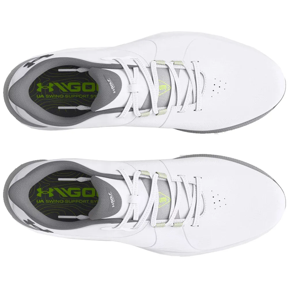 Under Armour Drive Pro Spikeless Waterproof Shoes - White/White/Metallic Gun M Unapologetically You