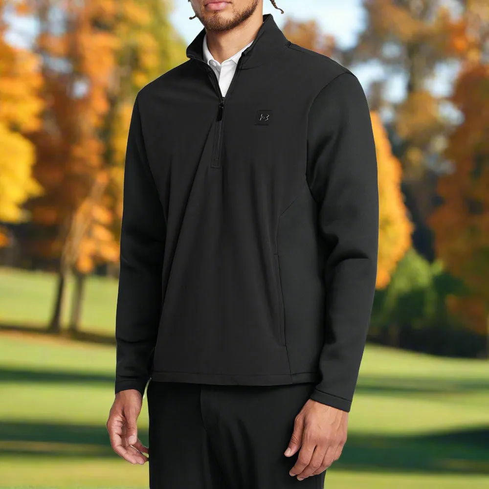 Under Armour Drive Pro Storm Hybrid 1/2 Zip Sweater - Anthracite/Black Own the Moment Game-Changer Footwear