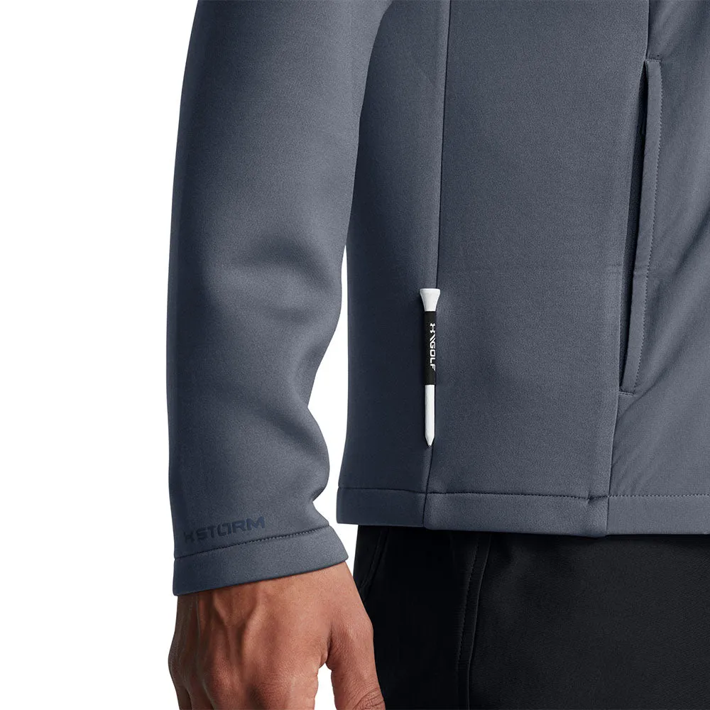 Loud Looks, Smooth Moves Stay in Motion Under Armour Drive Pro Storm Hybrid 1/2 Zip Sweater - Downpour Gray