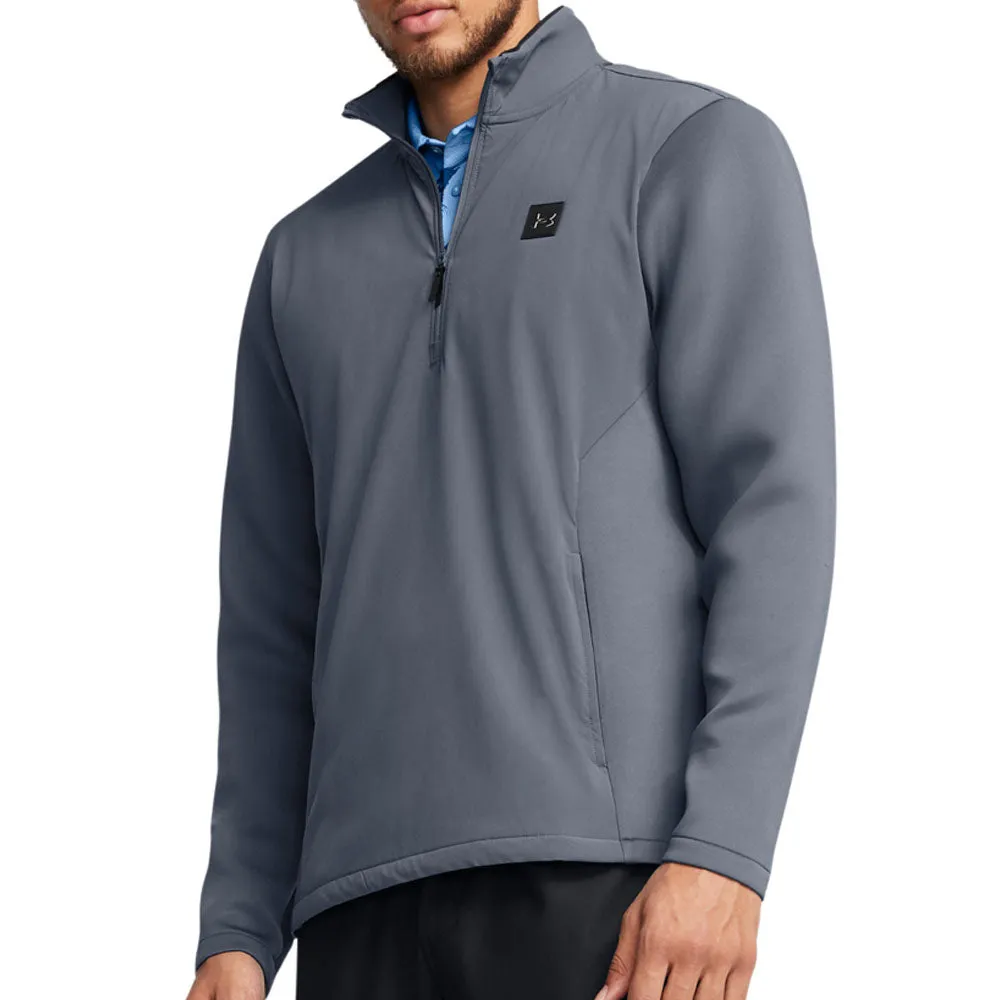Style Meets Power Under Armour Drive Pro Storm Hybrid 1/2 Zip Sweater - Downpour Gray