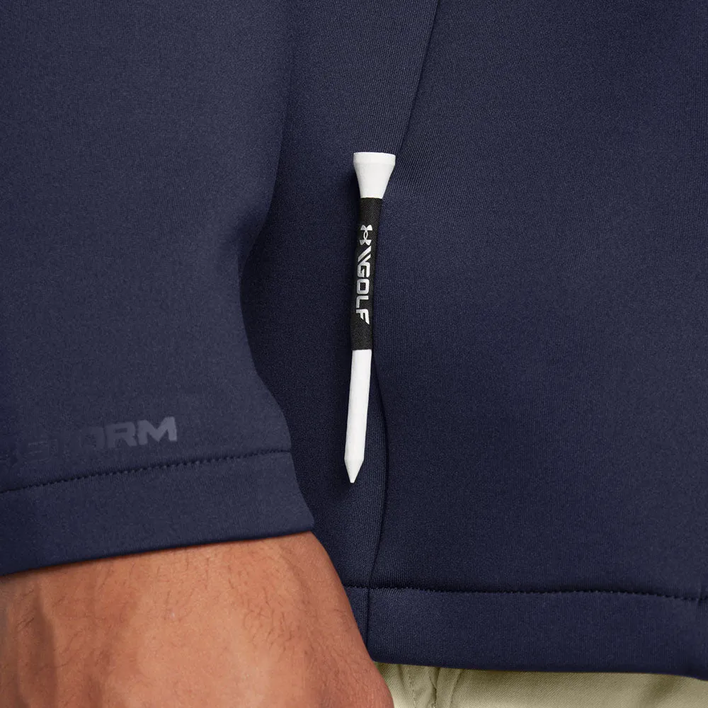 Style Meets Power Designed to Dominate Under Armour Drive Pro Storm Hybrid 1/2 Zip Sweater - Midnight Navy