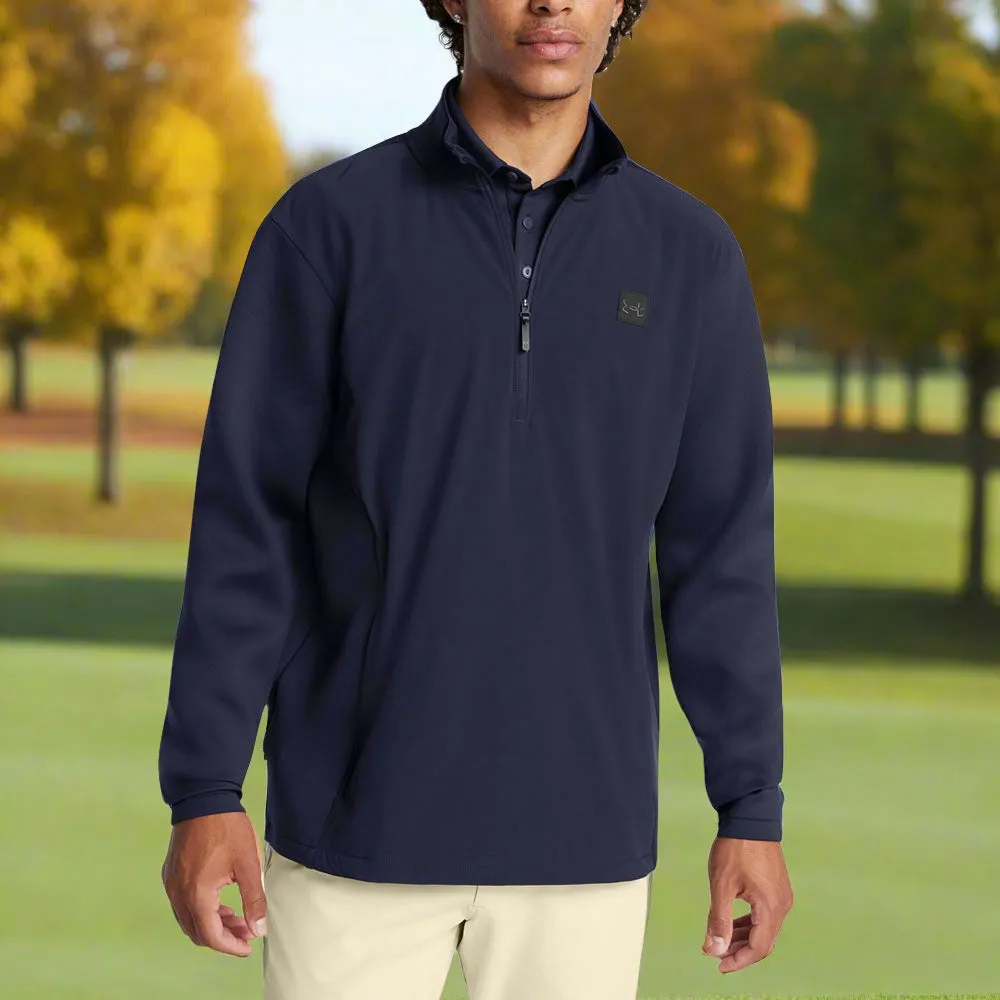 Under Armour Drive Pro Storm Hybrid 1/2 Zip Sweater - Midnight Navy Made to Turn Heads Economical