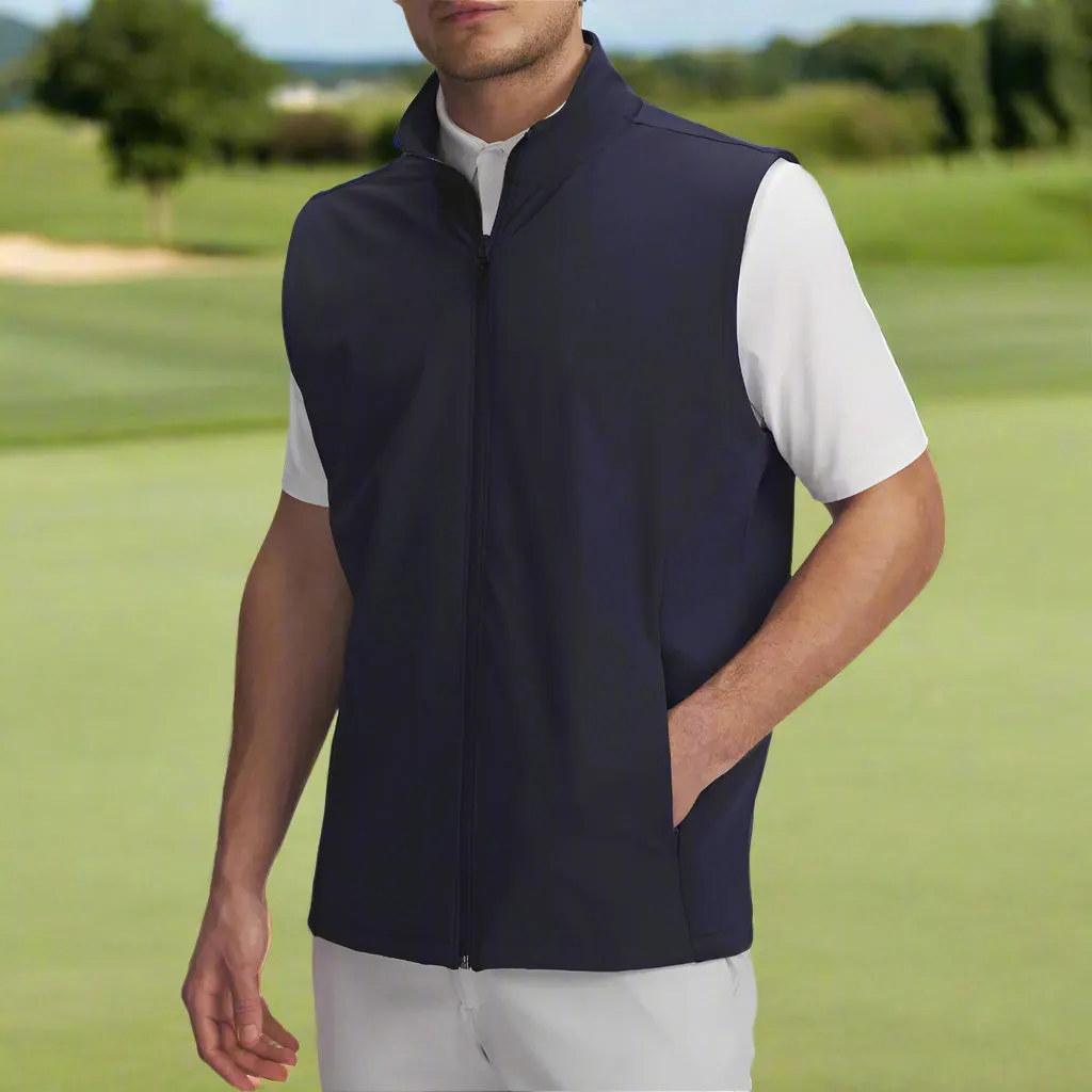 Power Every Step Under Armour Drive Pro Storm Hybrid Gilet - Midnight Navy/Metallic Silver