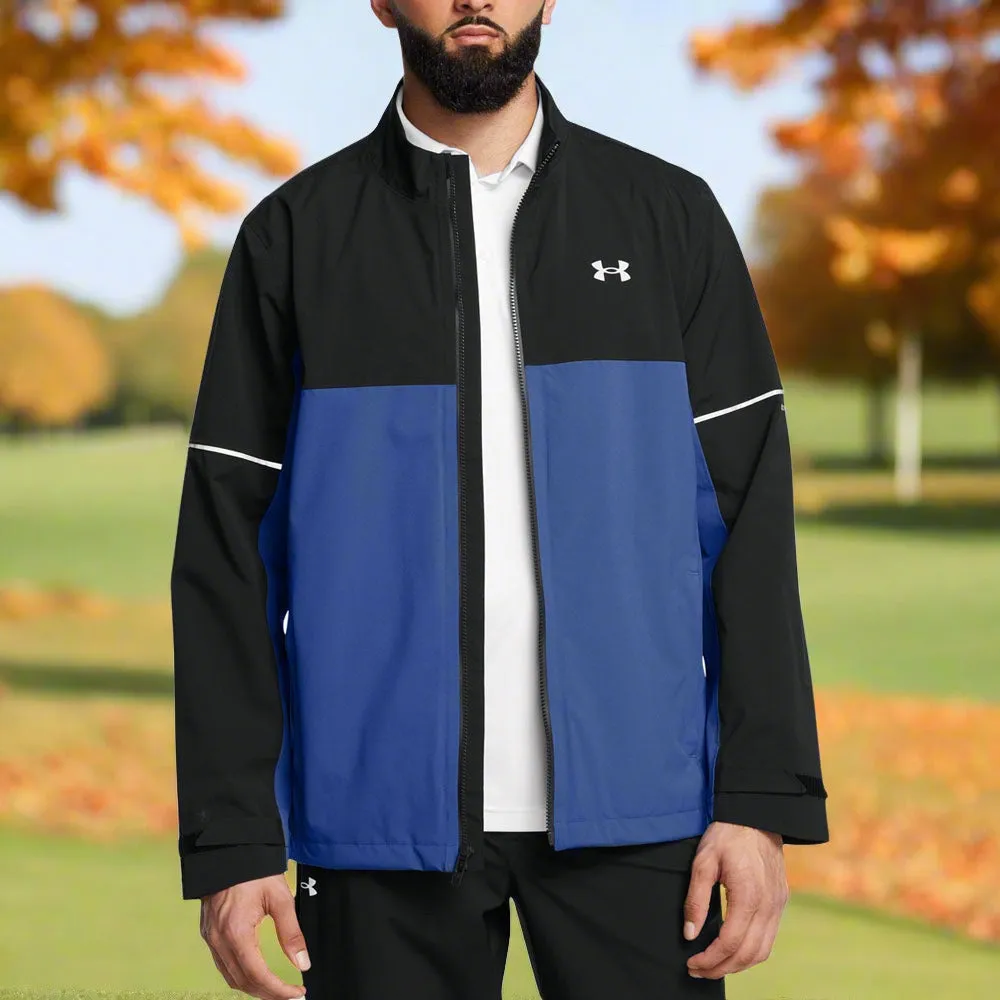 Winter Sale Chase What Moves You Under Armour Drive Rain Waterproof Jacket - Black/Tech Blue