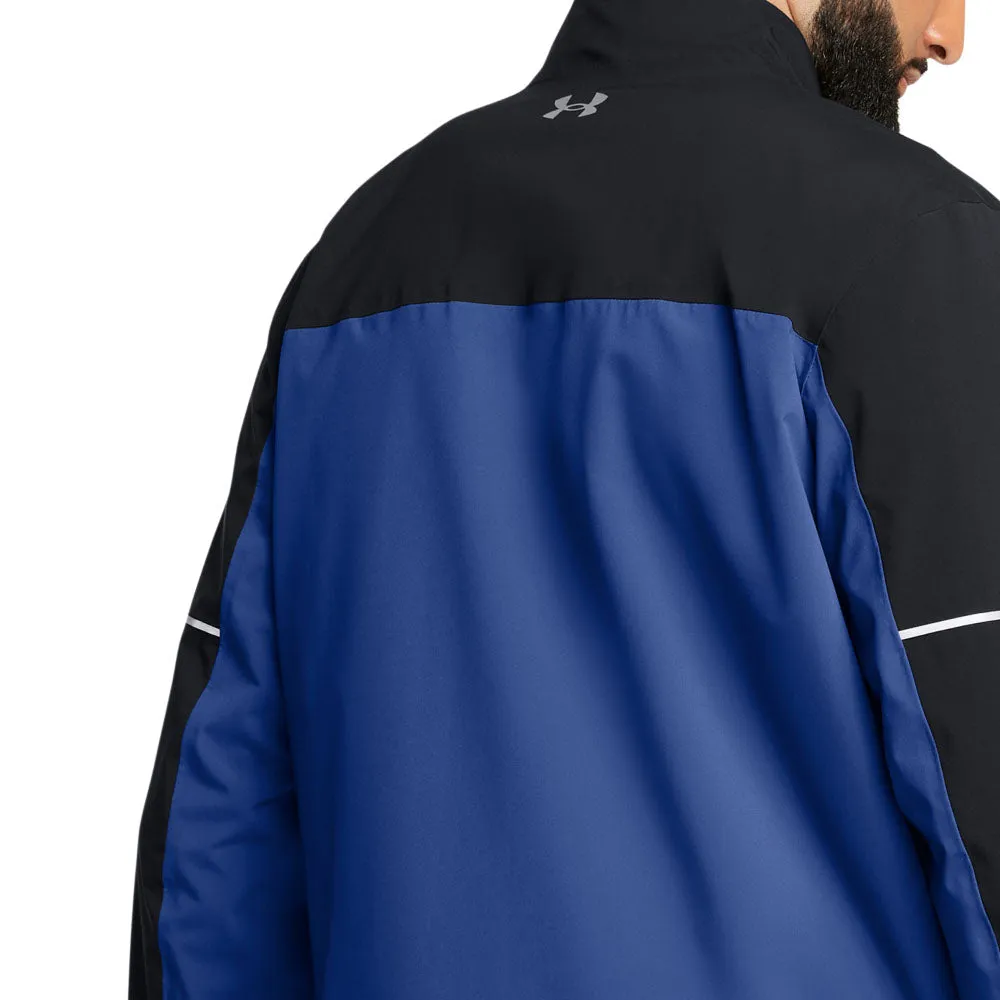 Unapologetically You Under Armour Drive Rain Waterproof Jacket - Black/Tech Blue